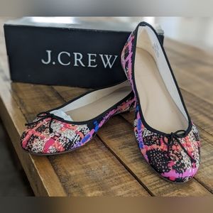 J Crew Classic Colorful Printed Ballet Flats